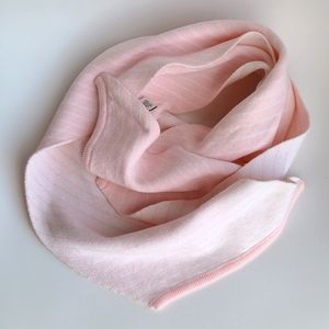 Banana Republic Pink and White 100% Cotton Striped Scarf OS